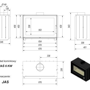 Каминная топка ABX JAS